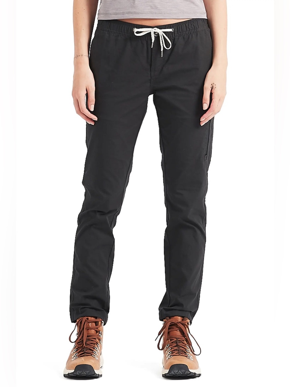 Vuori Dark Gray Ripstop Straight-Leg Drawstring Pants